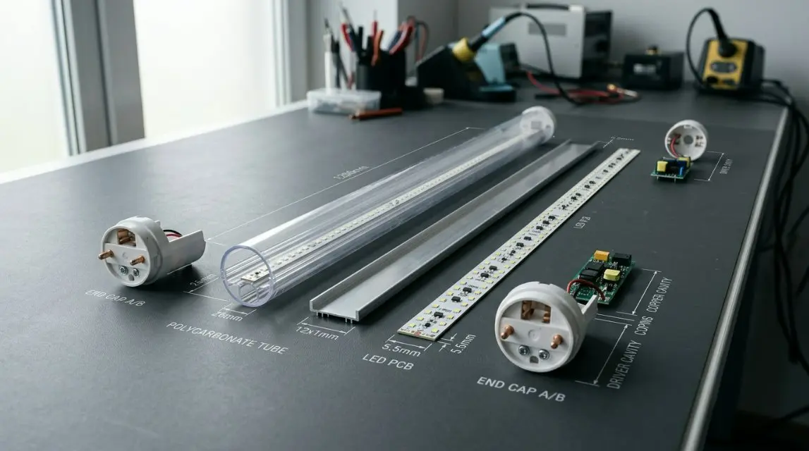 Hướng dẫn cơ bản năm 2026 về vỏ ống nhựa LED T8: Điều hướng các tiêu chuẩn UL/ETL của Hoa Kỳ và những đổi mới về Polycarbonate sinh thái