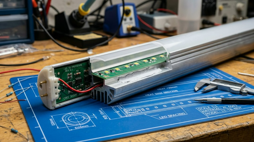 Hướng dẫn cơ bản năm 2026 về vỏ đèn LED T8 với PCB 10 mm: Dữ liệu nhiệt, tuân thủ CAD 3D & UL