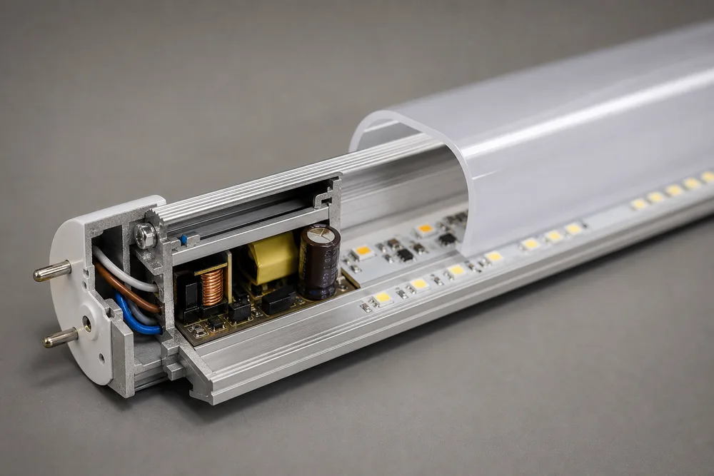 Tại sao nên chọn Vỏ đèn LED T12 nửa nhôm, nửa nhựa?